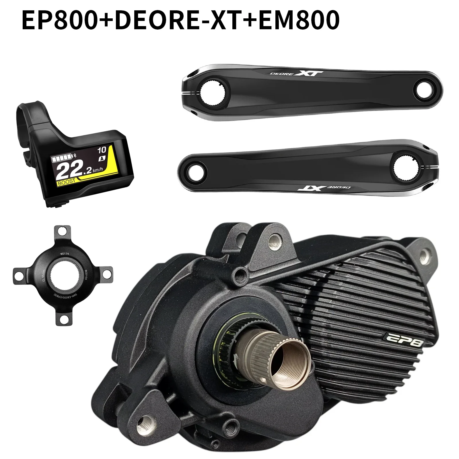 

for shimano EP8/EP800+EM800+DEORE XT 104bcd Mid-engine 60Nm 250W Electric Bicycle, 25 km/h, EP-800 Motor - Brand New