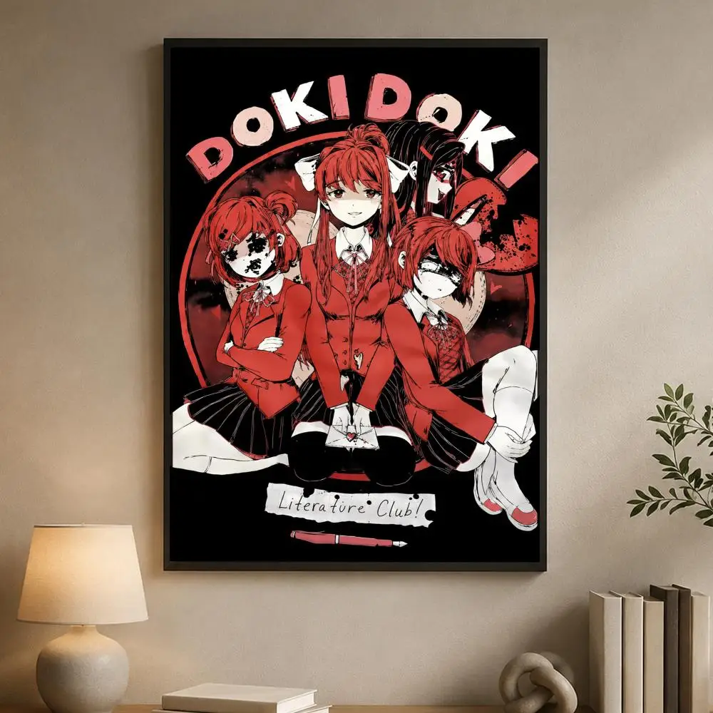 Game D-Doki Doki Literature Club Poster aus PP-Papier, dekorative Wandkunst für Wohnzimmer, Schlafzimmer, Bars, Cafés, stilvolles Wohndekor-Geschenk – Detail 19
