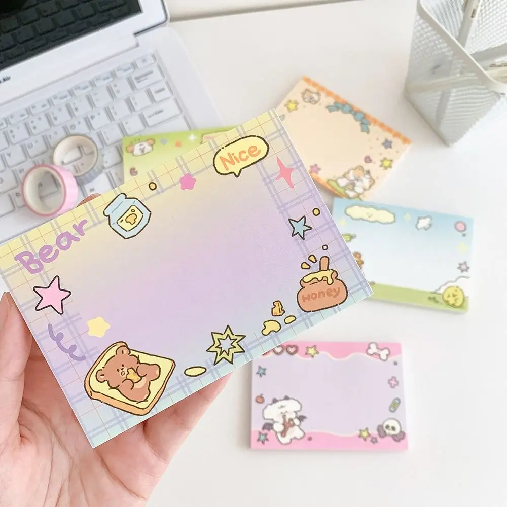 Multifunction 50 Sheets Memo Pad Cute Weekly Label Notepad Non-sticky Cartoon Message Notepad Stationery