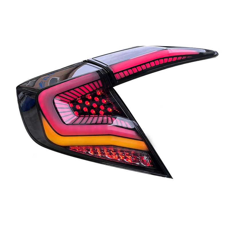 DK الحركة RGB مصباح ليد خلفي لهوندا سيفيك سيدان 2016 - 2018 وقف الفرامل مصباح ليد خلفي #3