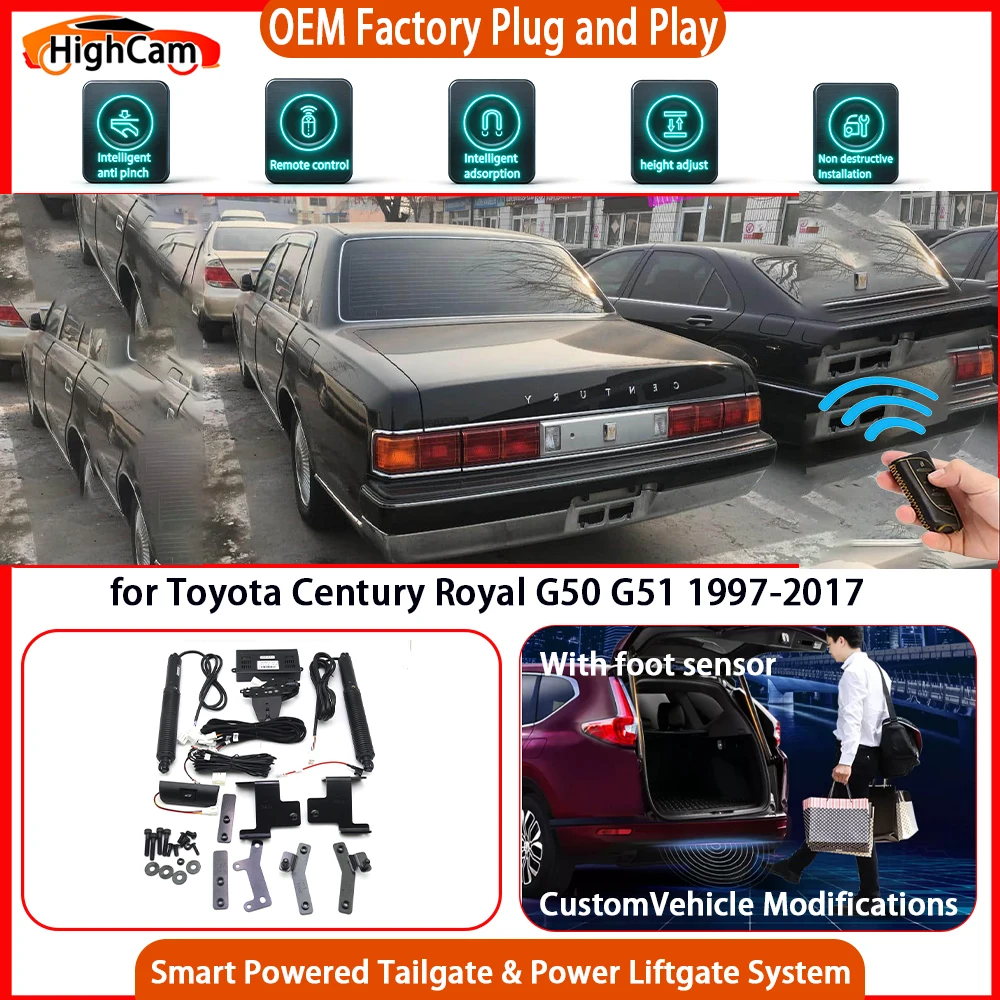 HighCam for Toyota Century Royal G50 G51 1997-2017 JHJHCAR Powered Tailgate Power Liftgate Tailgate Power Lift Gate Trunk Lid