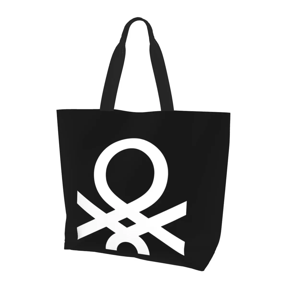 United Colors Of Benetton Shopping Tote Bag Canvas Large Capacity Shoulder Bags Shopper Grocery Handbag for Women view 4