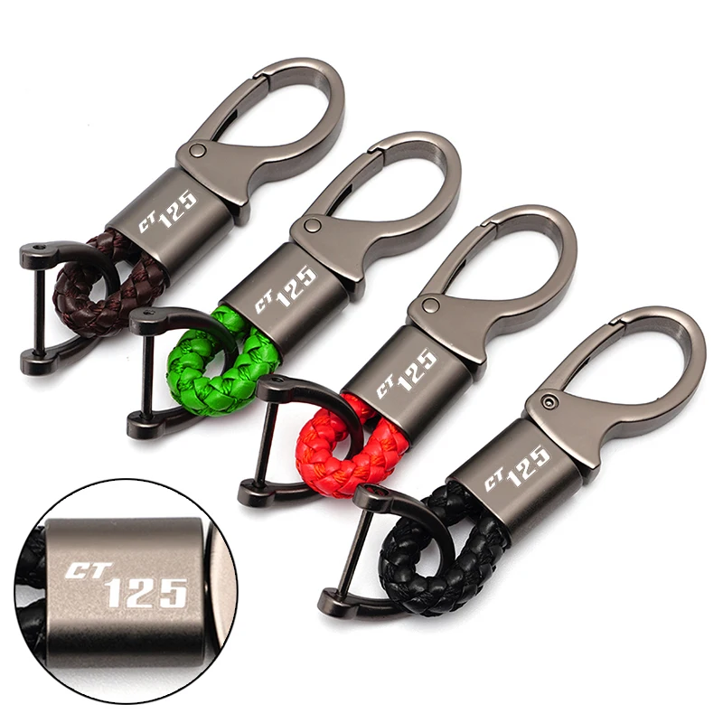 

Custom High Quality Alloy Keychain For Honda CT125 Trail 125 Hunter Cub Motorcycle Accessories Fashion Braided Rope Moto Keyring