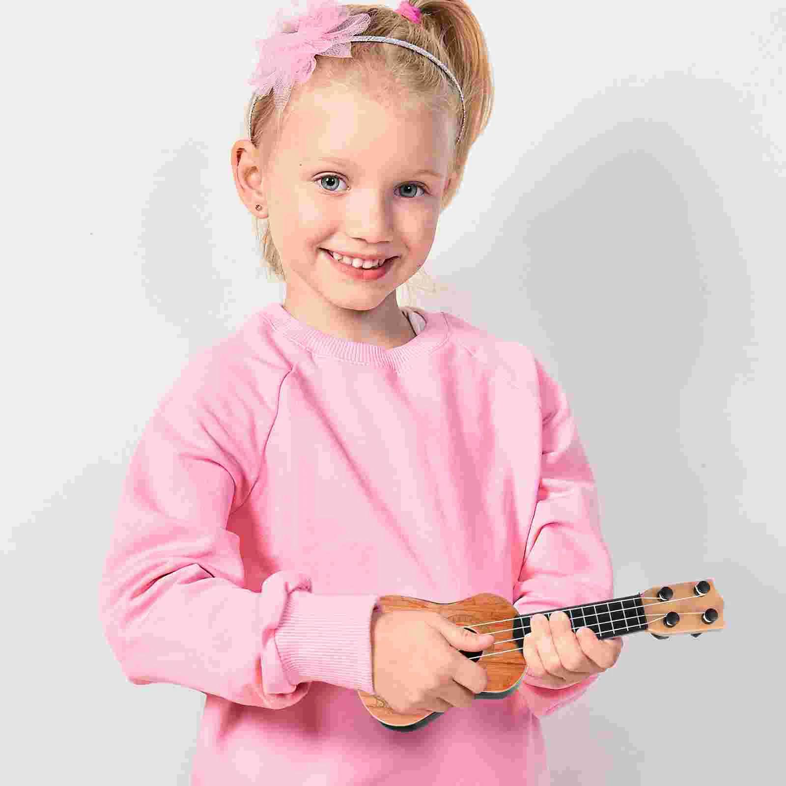 Ukulele Toy Plastic Model Kids Guitar Musical Simulation Toys Instruments Models Baby Puzzle Children