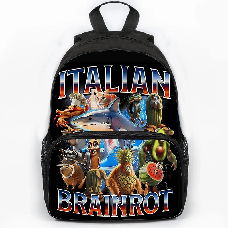 Cappuccino Assassino Meme Backpack Primary Students Bookbag Italian Brainrot School Bags for Boys Girls Large Capacity Rucksack