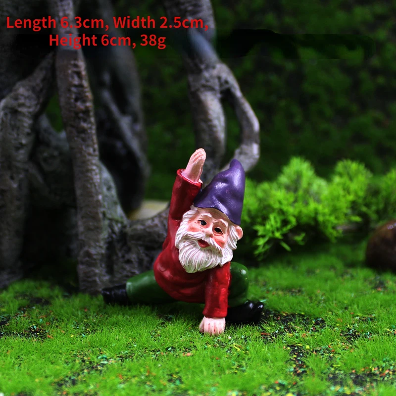 1 PC /4PC yoga gnome statue, gnome resin decoration, garden decoration, indoor, tabletop, courtyard and garden statue decoration