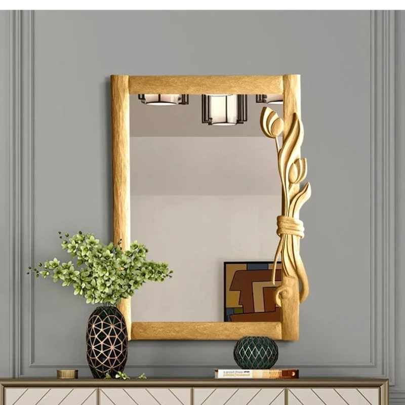 X-S  bathroom mirror retro vanity mirror light luxury decorative  premium home makeup mirror HG