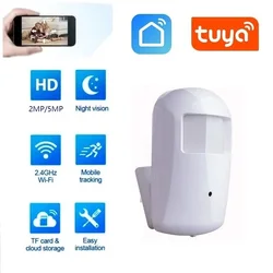 Telecamera IP 2MP/5MP Tuya Pir Style Mini Wifi Monitor di sicurezza Wireless 940 IR Night Vision Covert Indoor CCTV Camera Slot per scheda SD