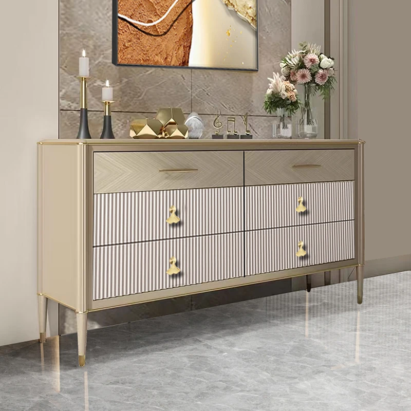 

American light luxury six-chest cabinet bedroom solid wood storage bucket cabinet bucket cabinet modern simple living room high-