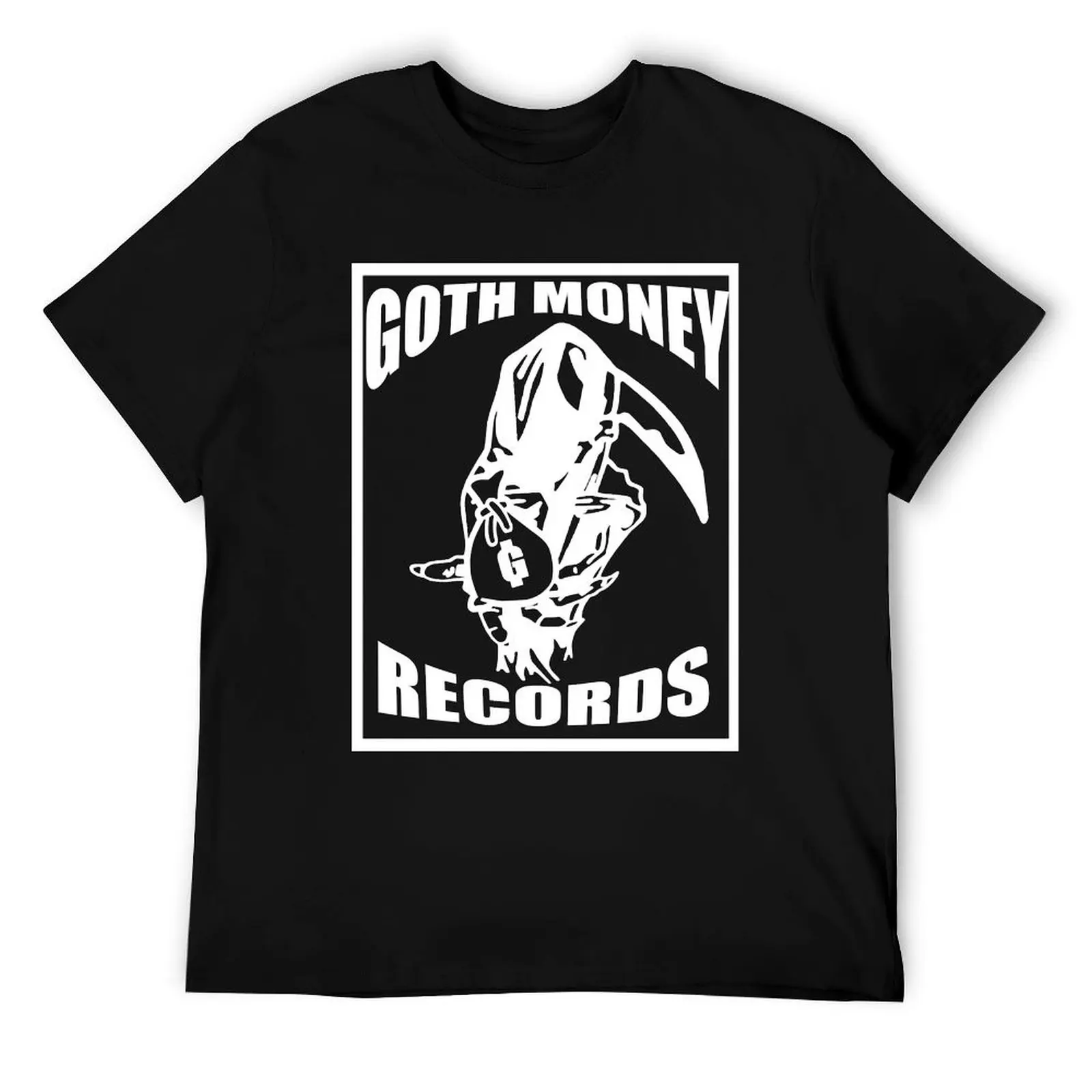 

Классическая футболка Goth Money Records Grim Reaper, футболки для мужчин, винтажные мужские футболки с графикой для мужчин, футболка