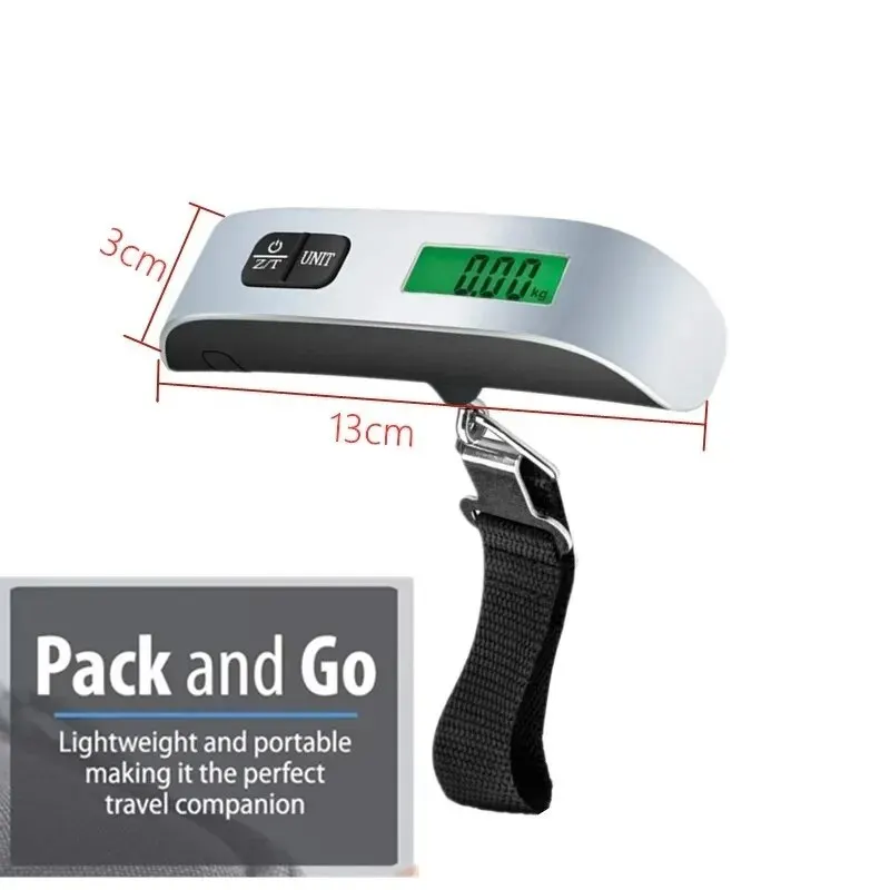 Portable Digital Scale 110lb/50kg Electronic Luggage Hanging Suitcase Travel Weighing Baggage Bag Weight Balance Tool