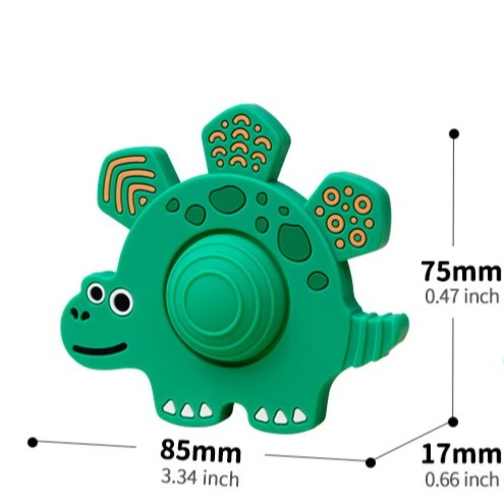 Juguetes para la dentición del bebé de 3,3 pulgadas, dinosaurio de silicona, pegamento para dientes infantiles, juguete suave multicolor, juguetes para masticar para bebés, regalos