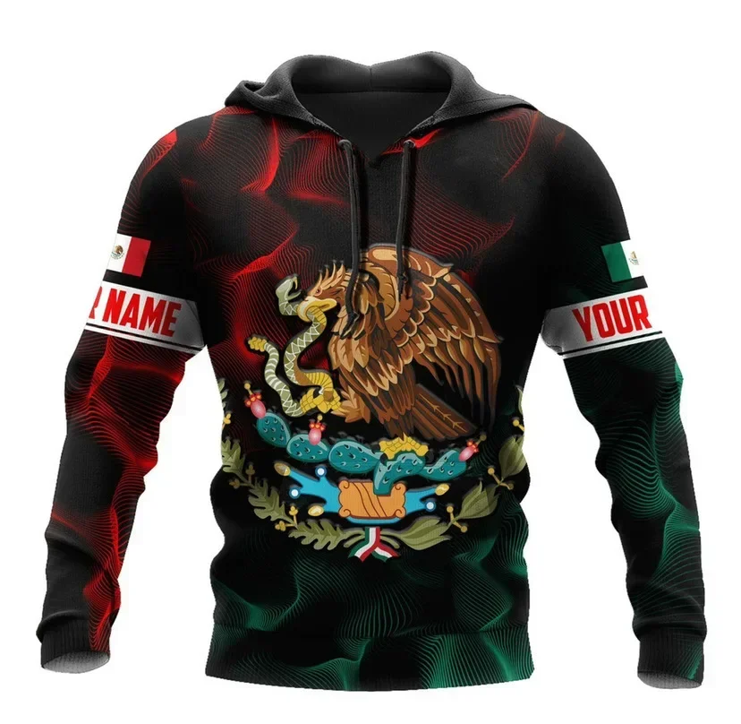 Hot Sales Cool New Mexico Hoodies Personality Tracksuit Mexican Flag All Over 3d Print for Men and Women Plus Size