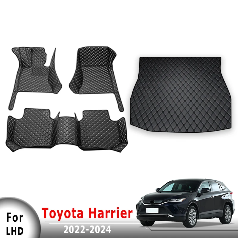

Автомобильные коврики, коврики в багажник для Toyota Harrier 2022 2023 2024, чехол для продукта, аксессуары для салона автомобиля, подставка для ног, водонепроницаемая педаль