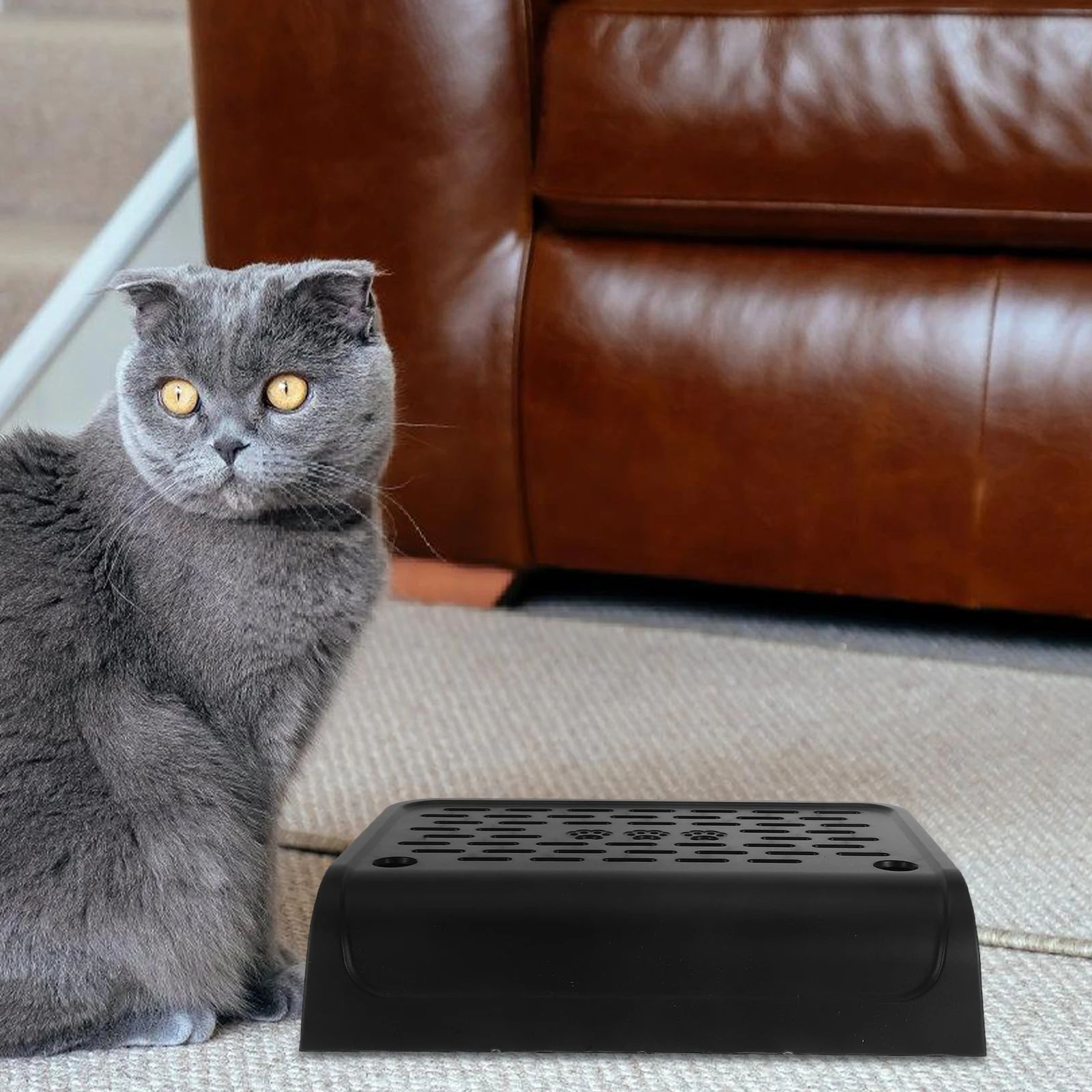 

Cat Litter Ramp Durable Elevated Litter Box Steps ABS Portable Easy Clean Mat Step Stool Minimizes Mess Extra Resting Space