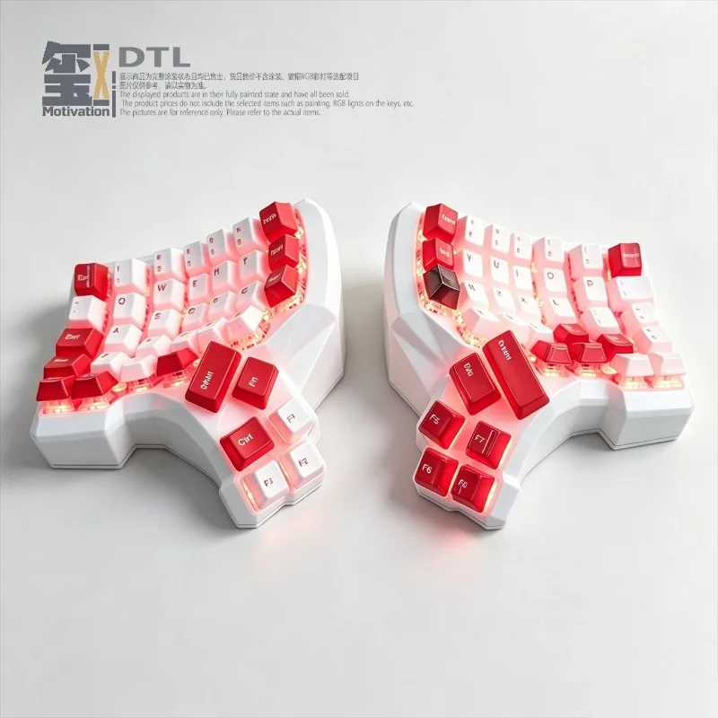 NEW Dactyl Manuform 64key Wired Split Keyboard with Palm Pad Hot-swap VIAL Type-c Separate Keyboard Ergonomics 5X7+12