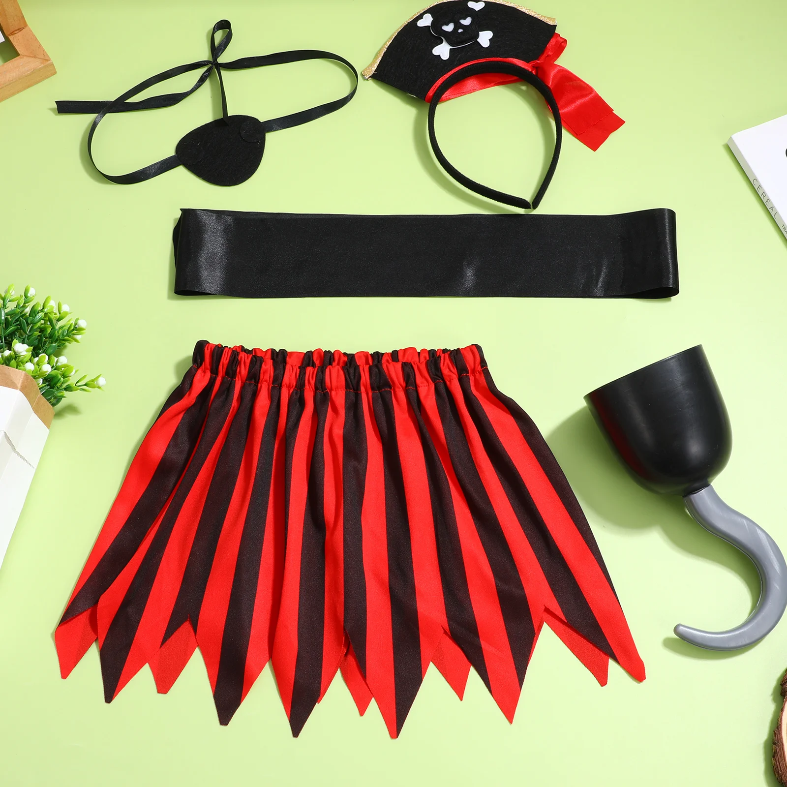 

's Pirate Suit Dress up Lot Toddler Props Party Costume Clothes for Girl Outfit