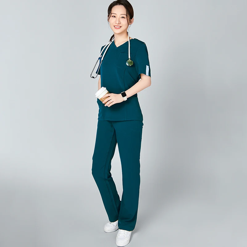 Korean style hand washing clothes female nurse clothes brush hand clothes short sleeve oral hospital pet clinic doctor work clot