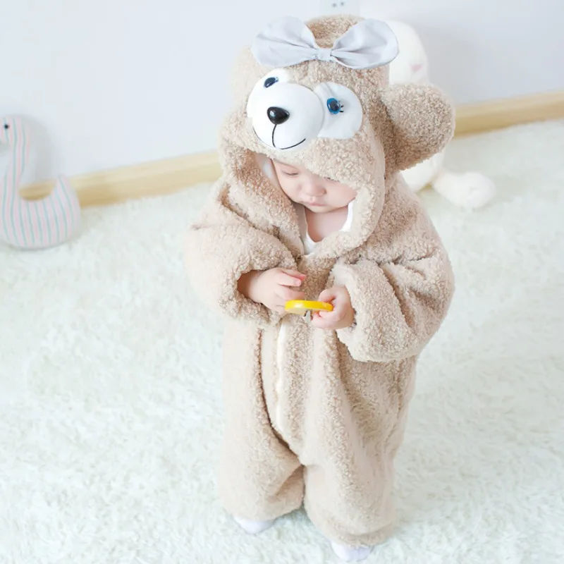 Children\'s Clothing Explosion Baby Duffy Bear Onesie 2024 New Children\'s Autumn and Winter Baby Hajis Climbing Clothes