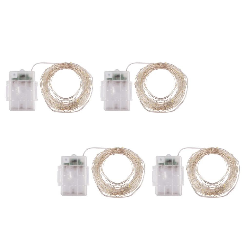 4 قطعة أضواء LED الجنية مقاوم للماء عمر طويل ضوء الزخرفية لحديقة غرفة نوم المهرجانات في الهواء الطلق أضواء الجنية #4