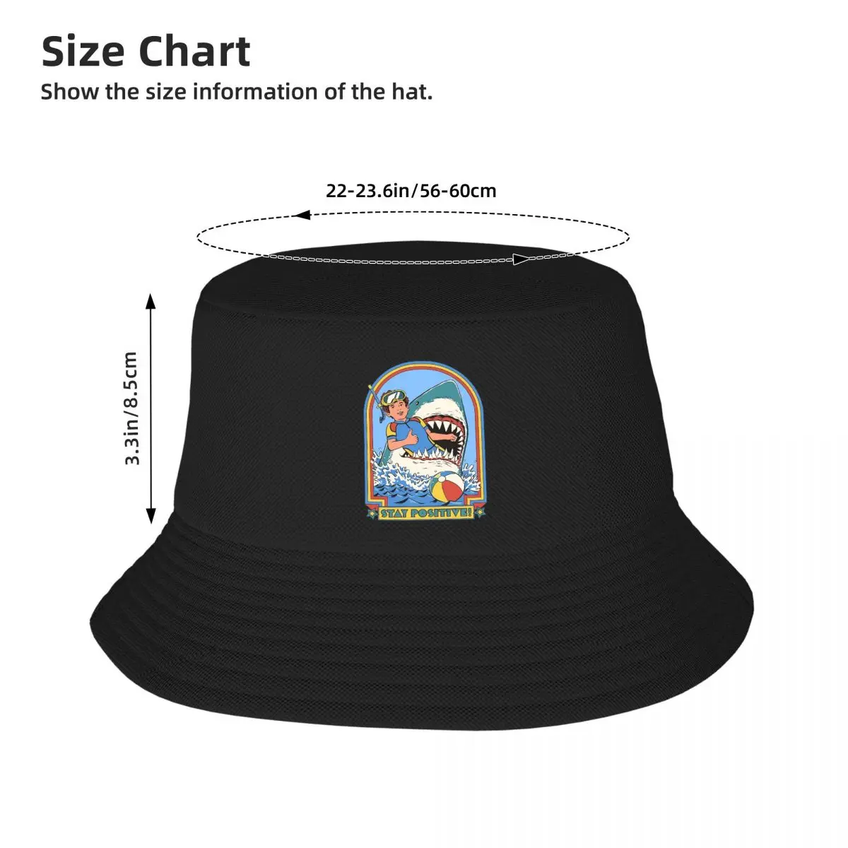 Stay Positive Bucket Hats Panama Hat Children Bob Hats Outdoor Fisherman Hats Summer Beach Fishing Unisex Caps