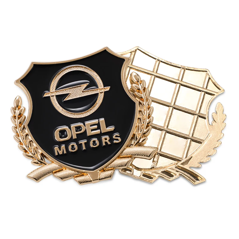 2 個車のロゴ金属ステッカーウィンドウトランクエンブレムアクセサリーオペルアストラグランドランドコルサ Mokka フロンテラ記章ザフィーラ Vivaro