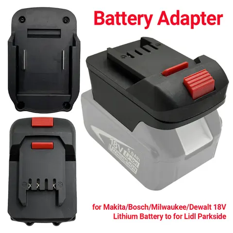 Adapter for Makita/Bosch/Milwaukee/Dewalt 18V Li-ion battery converts to Lidl Parkside X20V Li-ion battery adapter power tool