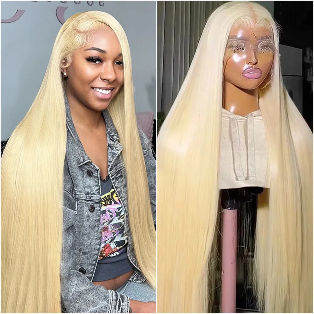 13x4 13x6 HD transparente 613 rubio miel peluca con malla Frontal para mujeres pelucas de cabello humano de color Frontal de encaje recto brasileño