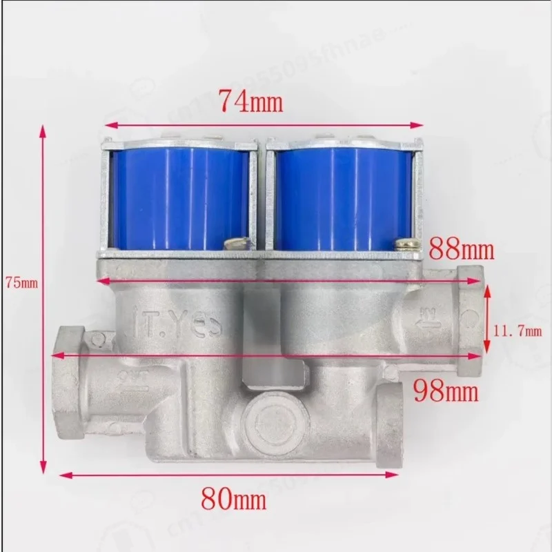 24V Self‑Priming Solenoid Valve, Professional Replacement Solenoid Valve Accessory for Commercial Gas Oven Repair