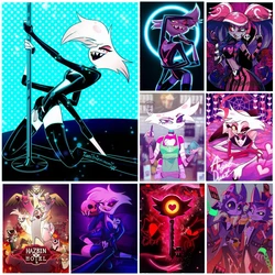 H-Hazbin Cartoon Hotel Diy Diamond Art Painting Kit Embroidery Alastor Chibis Velvette Mosaic Cross Stitch Home Decor Kids Gift