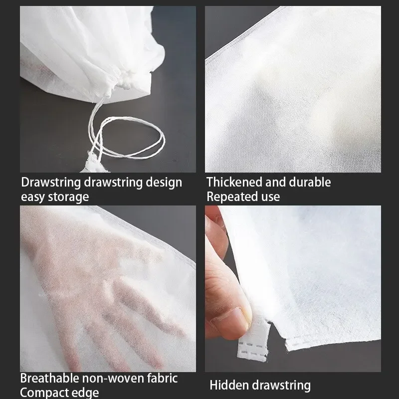 10pcs/20pcs Shoes Storage Bag Closet Organizer Non Woven Travel Portable Dust Proof Pocket Clothing Classified Hanging Bags image 4