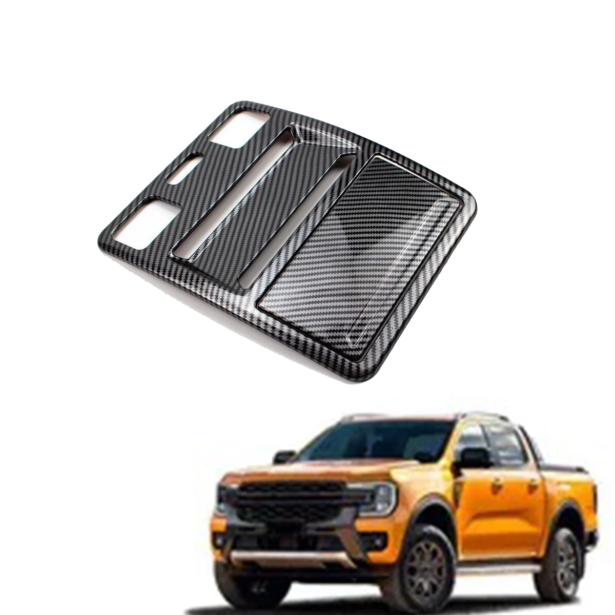 

For Ford Ranger 2023 2024 Car Accessories Carbon Fiber Color Reading Lamp Cover Trim Auto Parts Switch Light Frame Stickers