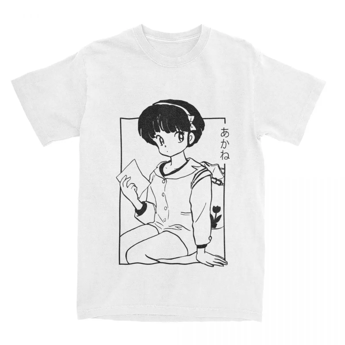 Akane T-Shirt For Men Women Cotton Tops Hip Hop Ranma Anime Round Neck Short Sleeve