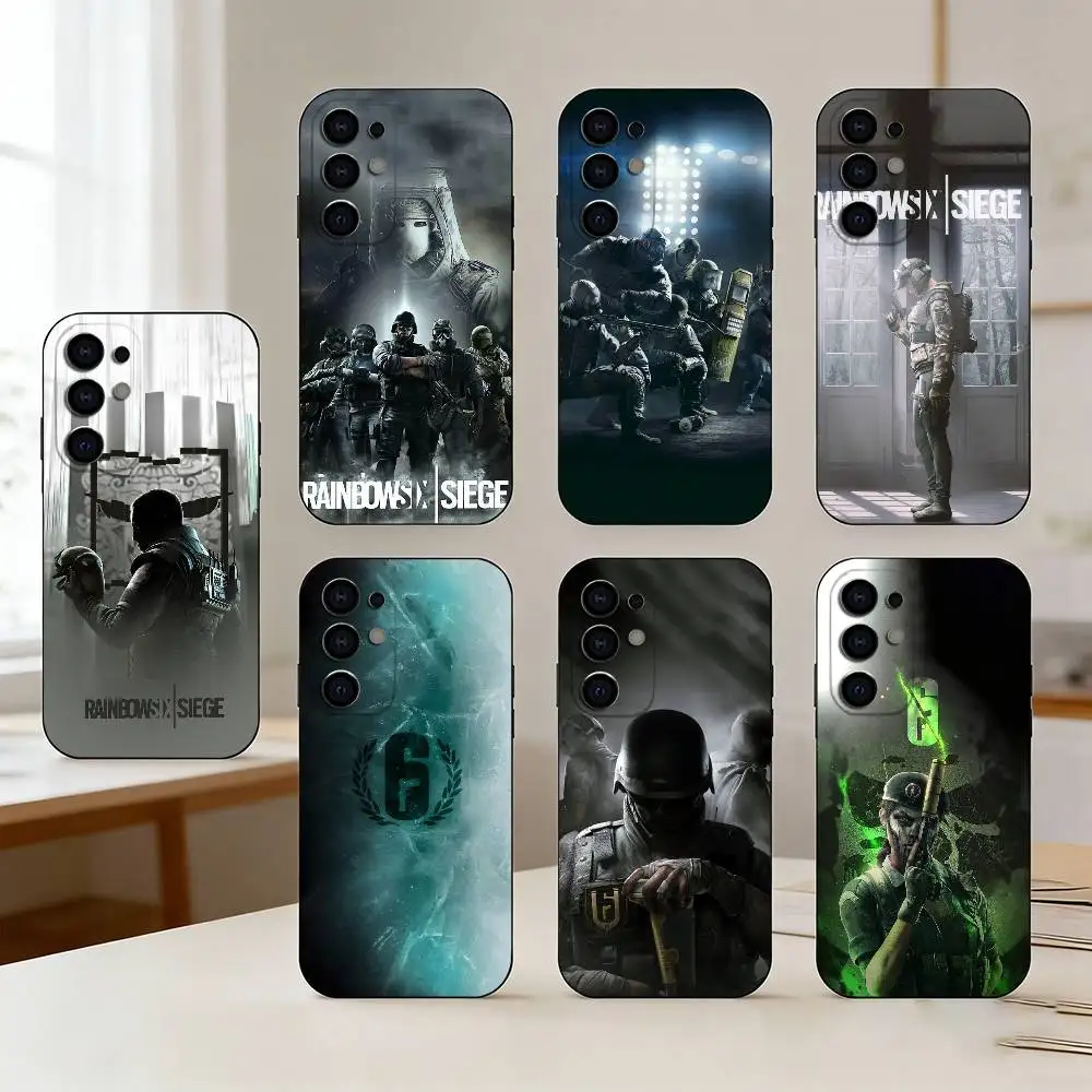 

Game R-Rainbow 6 Seige phone Case For Samsung S25,24,21,22,23,30,Ultra,20,Plus,Fe,Lite,Note Black Soft Cover