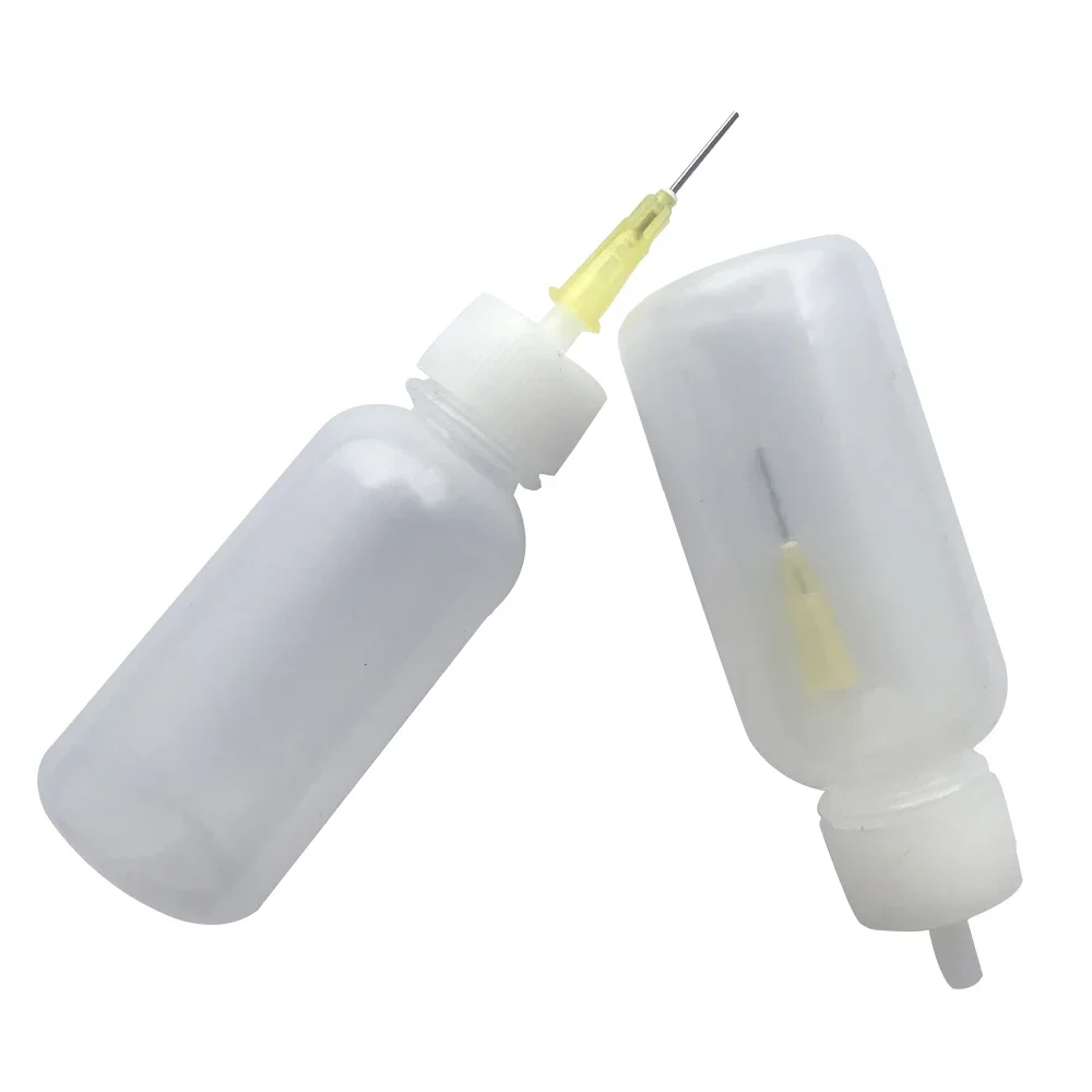 30/50ml Plastic Dispensing Needle Nozzle Syringe Bottle Glue Gel Alcohol Pot Reuse DIY Handmade Utensil