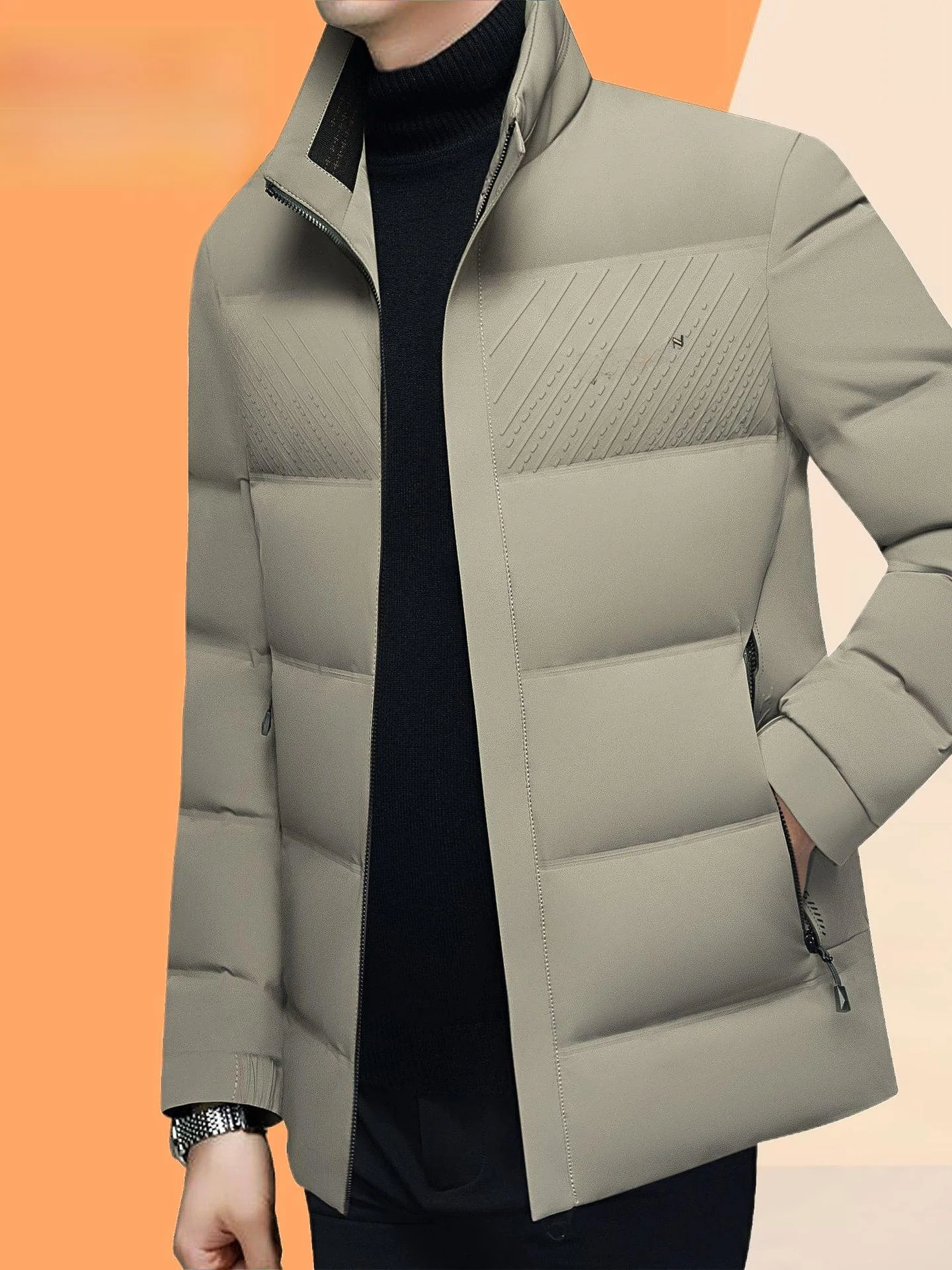 

Winter New Men's ort Lightweight Thiened Cold-resistant Casual Du down Jaet Urban Leisure Sle Soft Comfortable Fit