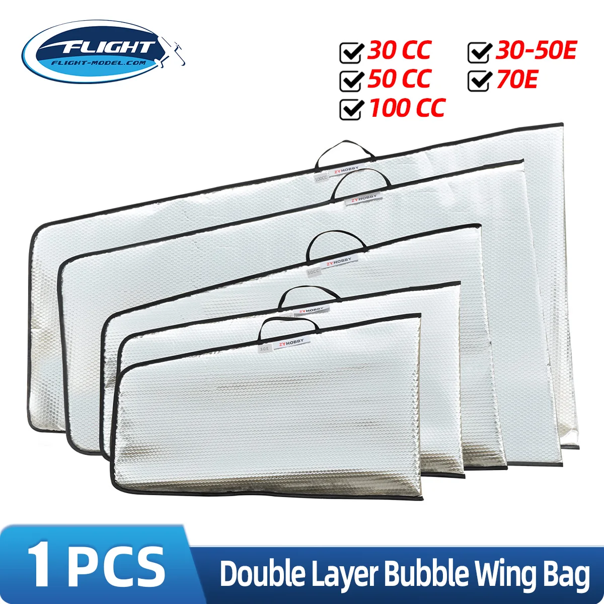 Sac d\'aile à bulles double couche, boîtier de protection pour avion modèle RC 30E, 70E, 30CC, 50CC, 100CC