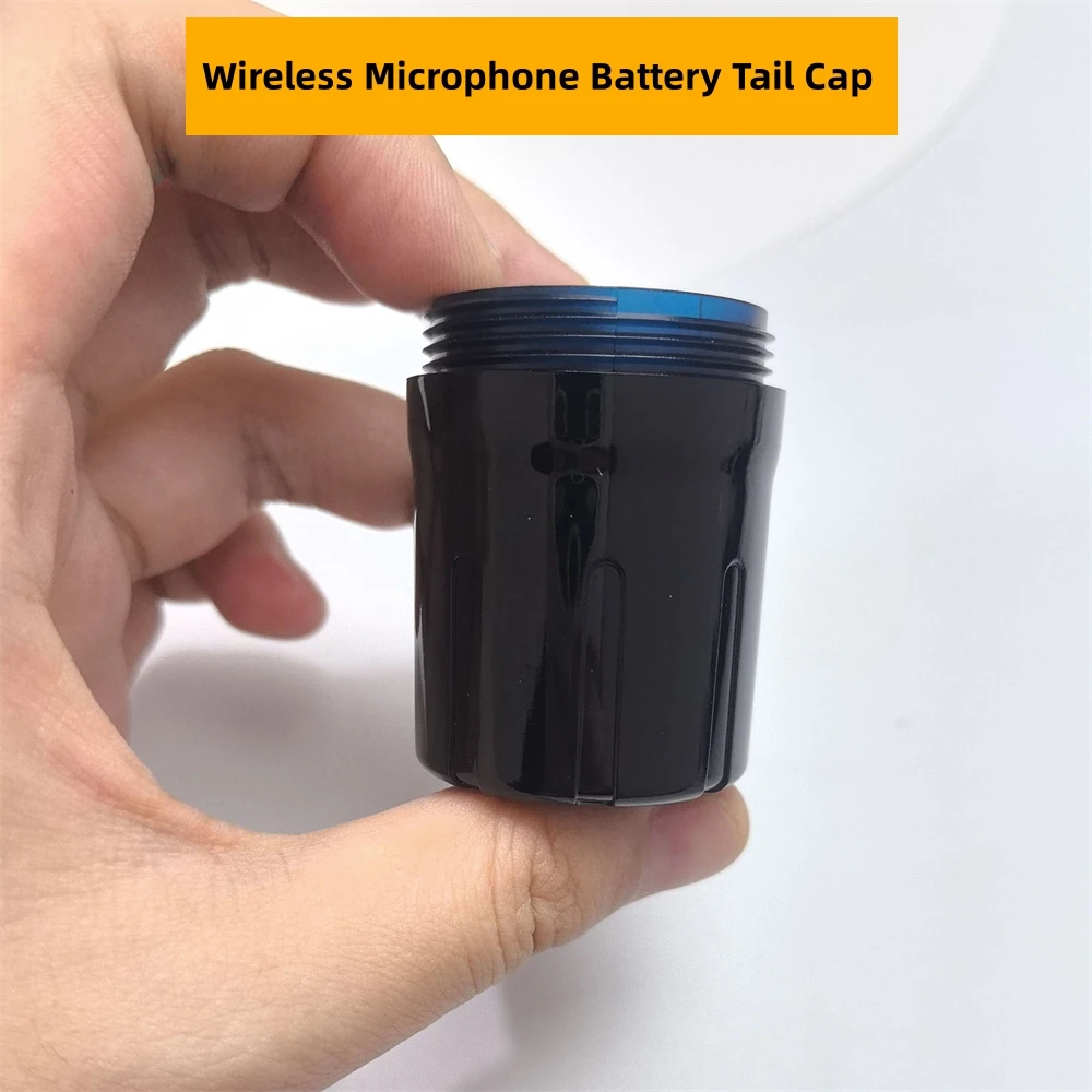 Black Wireless Microphone Tail Cap Bottom Battery Back Cover Microphone Accessories