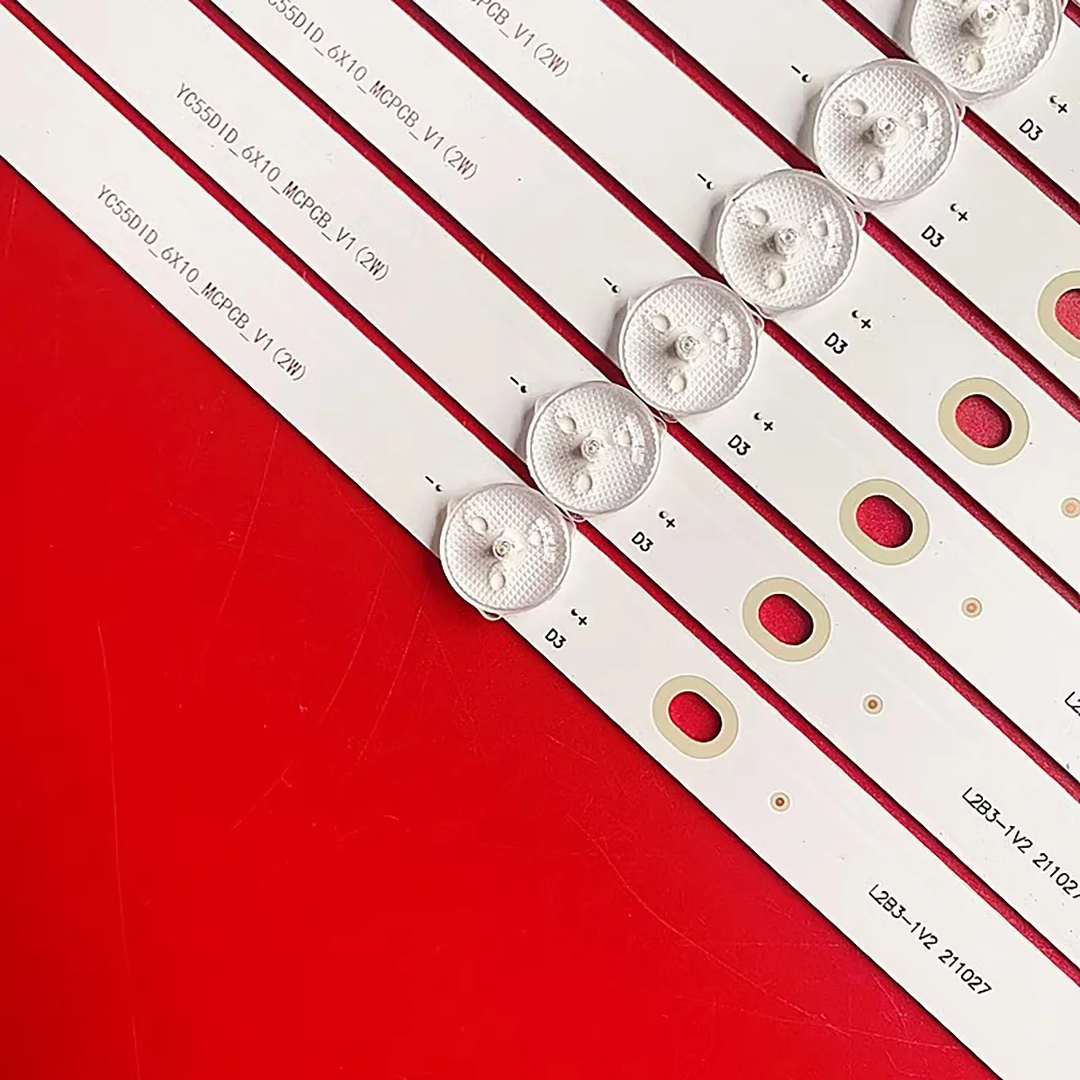 10pcs tira retroiluminação de TV LED para YC55DID-6X10-MCPCB-V1 (2W)