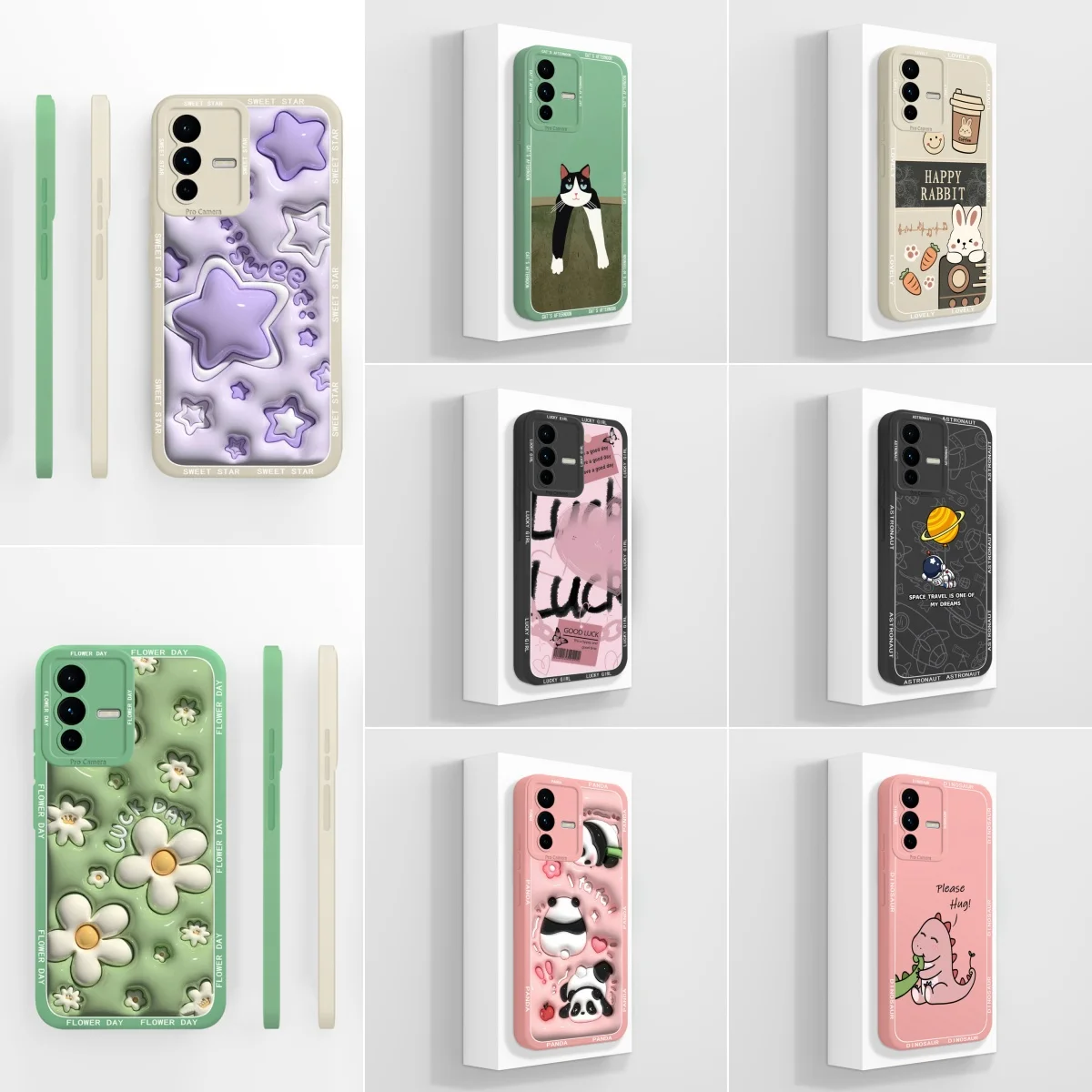 Exquisite Coque For VIVO S12 V23 5G Flowers Fundas Soft Silicone Liquid Cover Non Slip Case For VIVO V23 S12 6.44