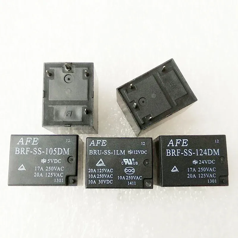 Original New BRF-SS-105DM BRF-SS-112DM BRF-SS-124DM 4PINS 17A 5VDC 12VDC 24VDC Power Relay