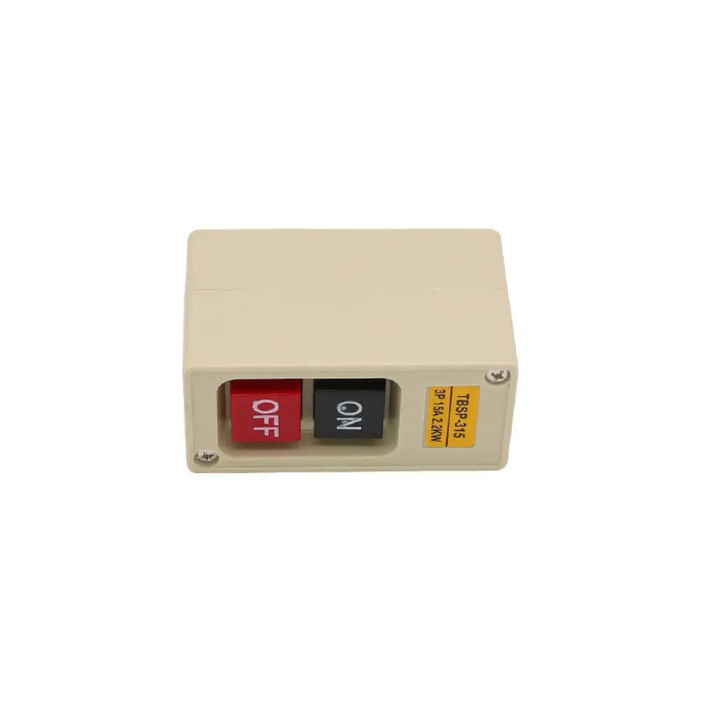 TBSP 315 Three Phase 15A Push Button Switch Industrial Machine Power On Off Control Starter Waterproof Motor Controller