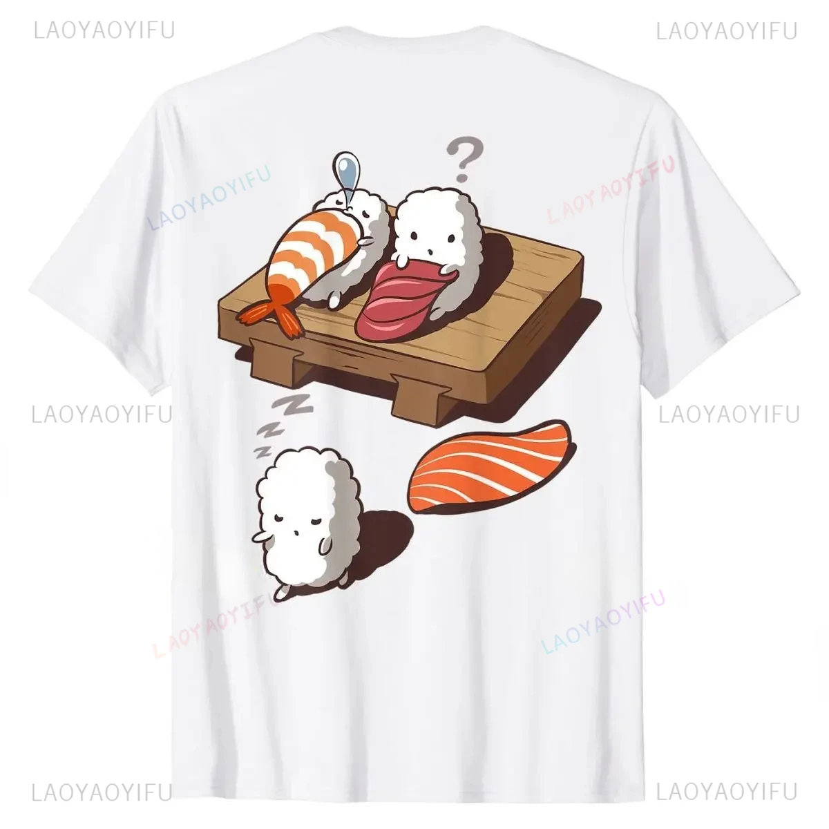 Japanese Nigeri Sushi Sleepwalking T-shirt top and T-shirt slim fit minimalist style men's top T-shirt design