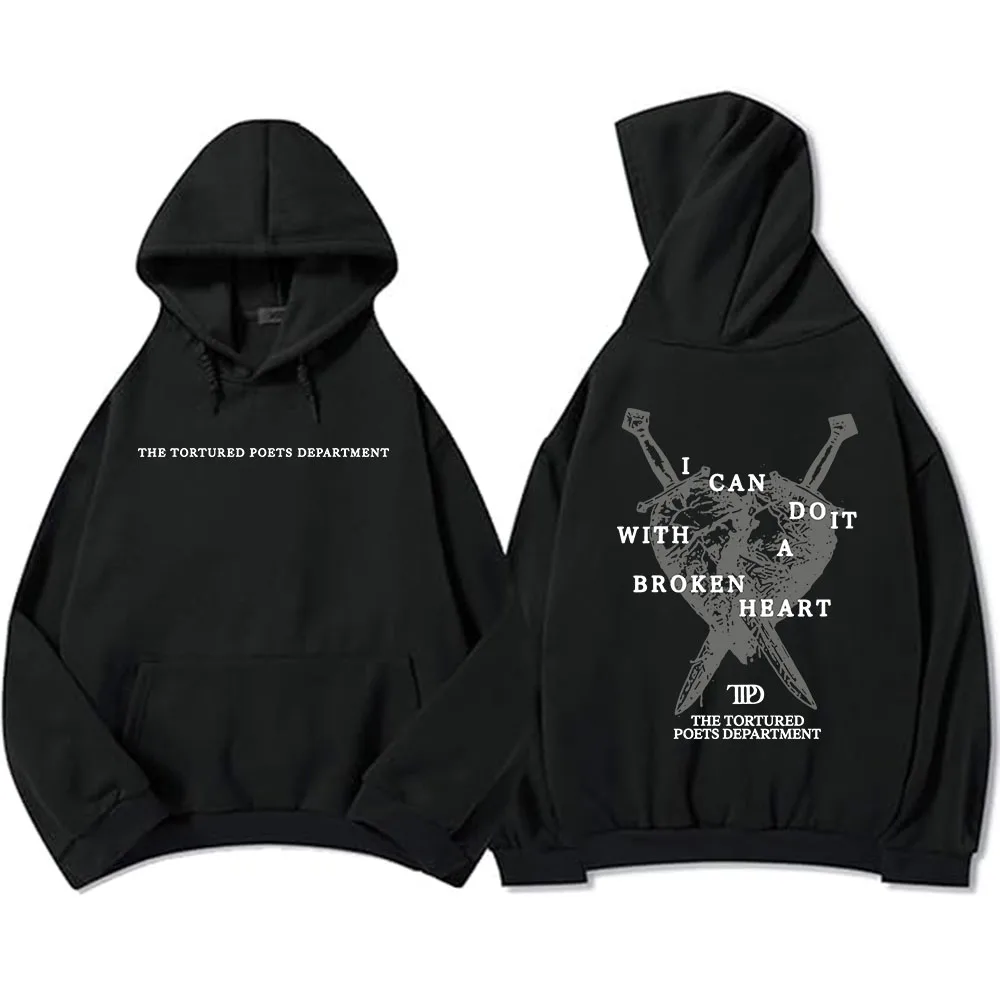 I Can Do It with A Broken Heart New Song Hoodies 2024 Album TTPD Graphic Sweatshirts Sudaderas Hombre Winter Men/Women Hoodie