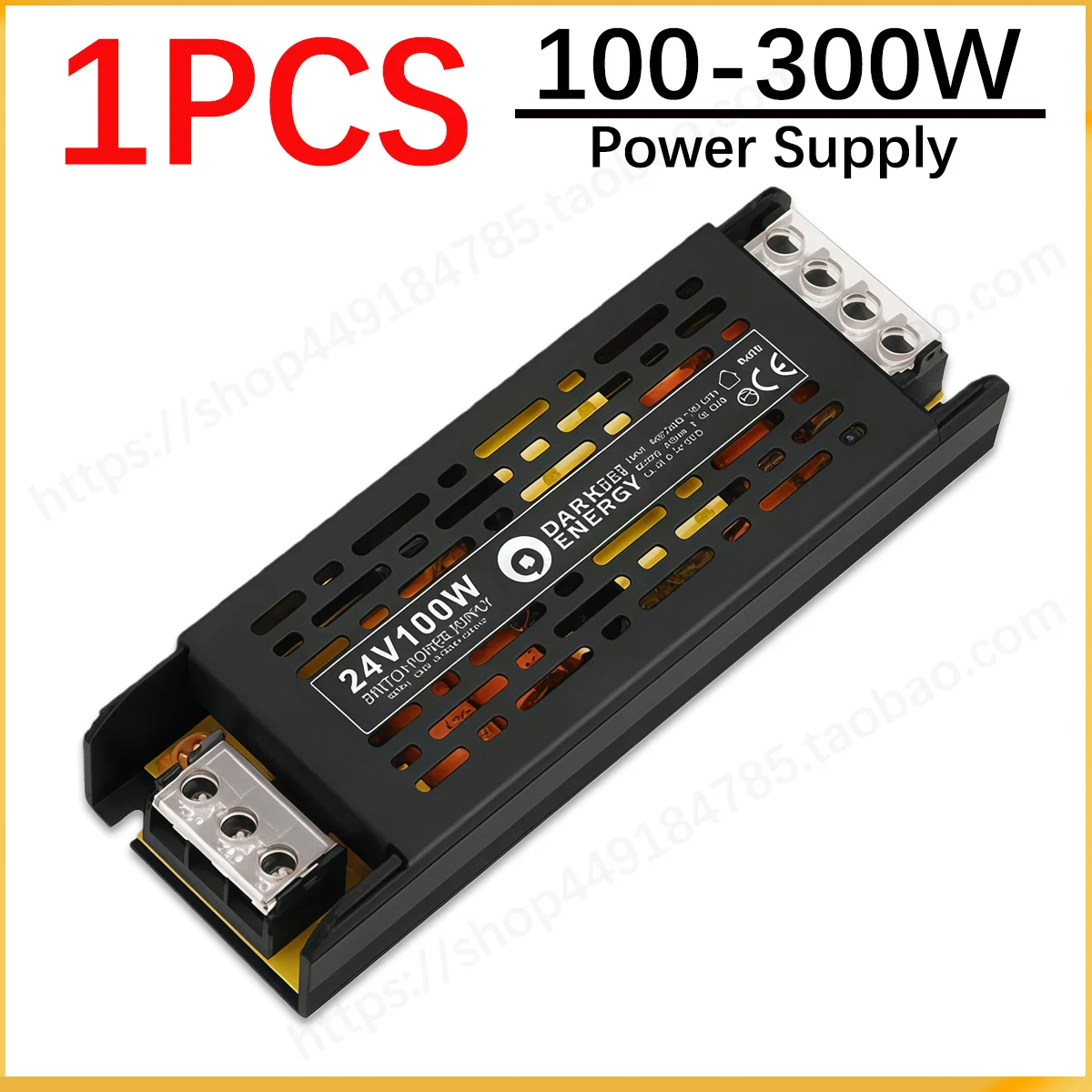 

New 24V 100W Switch Power Supply 200-240V AC to DC 24 Volt Aluminum Case LED Driven Transformer Adapter Voltage Converter