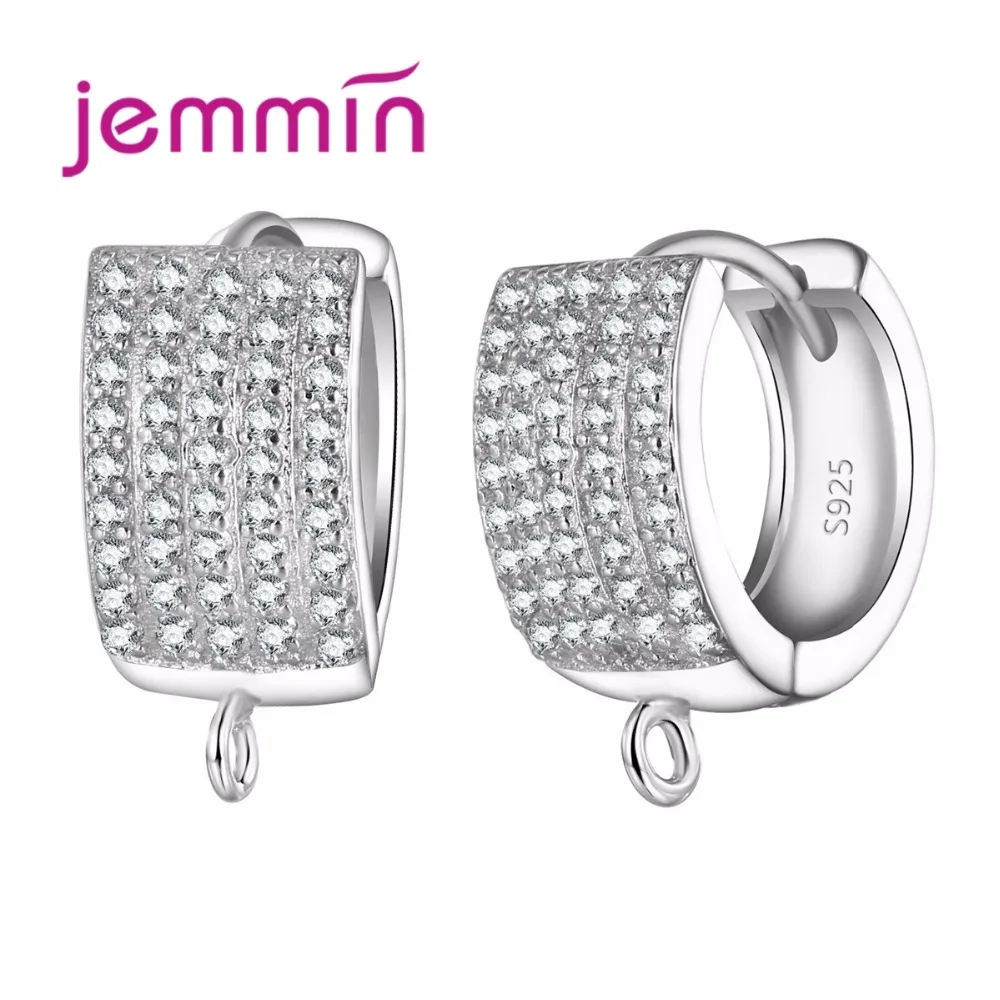 

Brand New Ear Piercing Hoop Earrings for Women DIY Jewelry Findings White CZ Wedding Earrings Jewelry