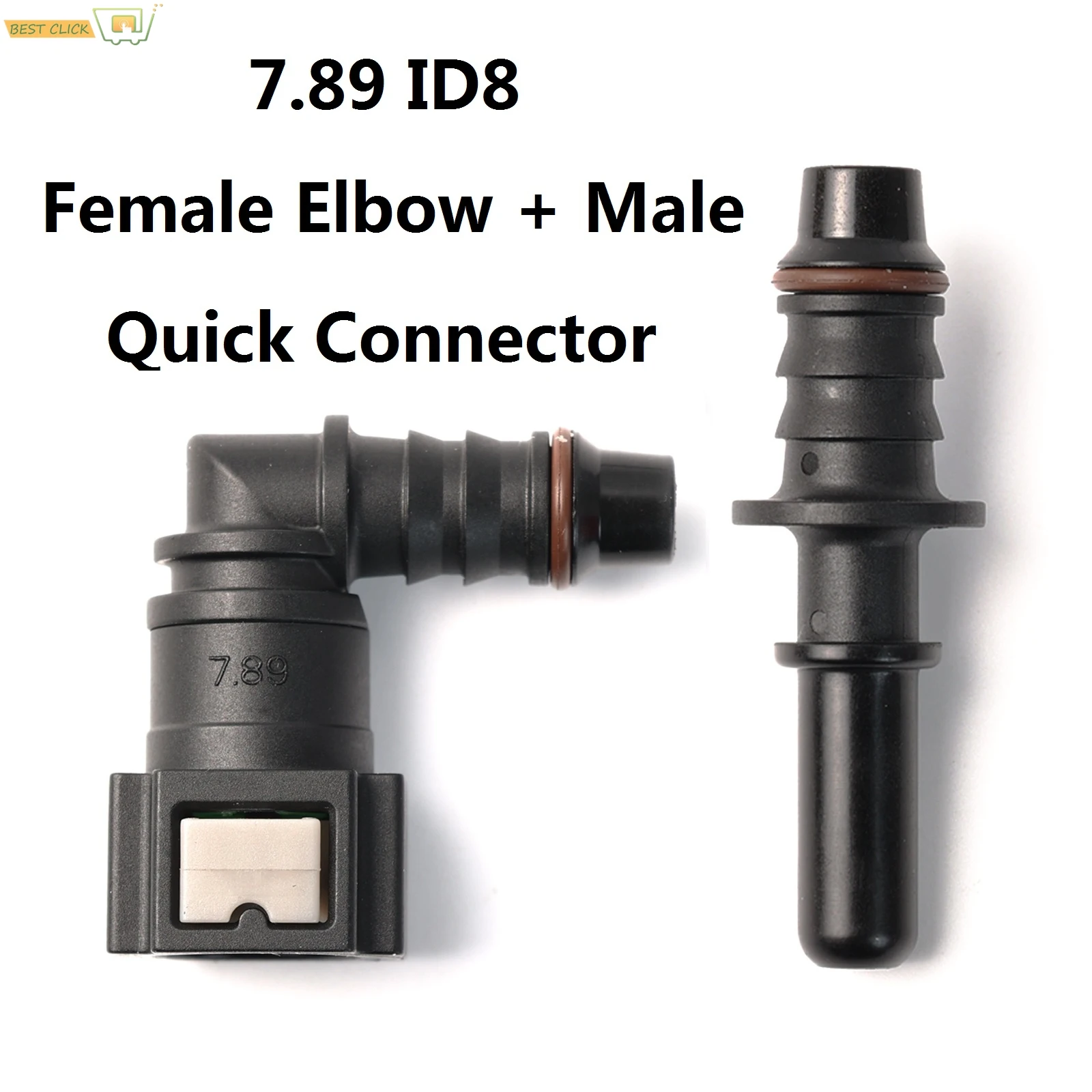 High Quality Durable Automotive Fuel Quick Connector 90°7.98mm 5/16'' ID8 Elbow Quick Rlease Connect Fuel Nylon Hose Adapter