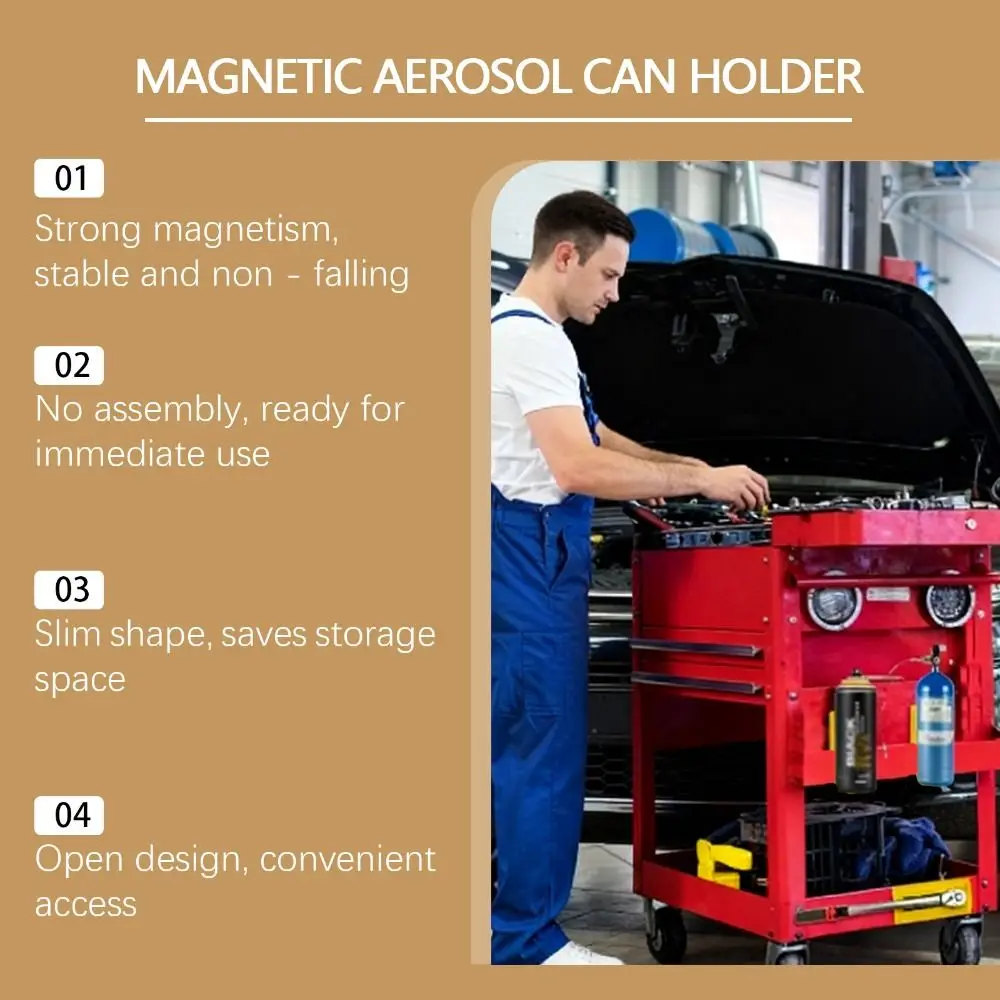 

Magnetic Magnetic Can Organizer Blue Slim Design Magnetic Spray Can Holder Space Saving 6 Colors Wall Mount Rack Home Storage