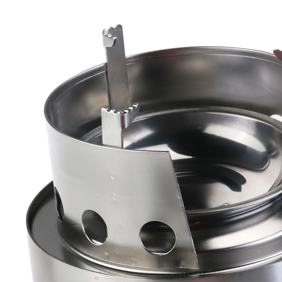 

Folding Wood Burning Camping Stove Stainless Steel Lightweight Portable Outdoor Cookware For Backpacking Picnic Barbecue