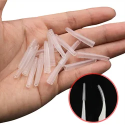 100Pcs Tweezers Protect Cases Grafting Eyelashes Tweezers Silicone Covers Tips Eyelashes Auxiliary Tools